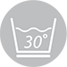 Изделие может подвергаться машинной стирке при температуре не более 30 °C. Механическое полоскание и цетрифугирование соответствауют умеренной программе машины. машинная стирка